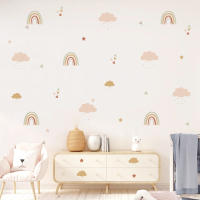 Pegatinas De Pared Boho Arcoíris Punk Dots Nubes Para Dormitorio De Niñas Decoración De Habitación Removible Arte Para Nursery - details 10