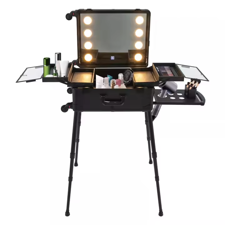 Estuche de maquillaje con carrito, estuche de belleza, estuche de maquillaje, estuche de peluquería - 1