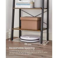 Estantería de 5 Niveles, Librería Industrial, Fácil de Montar, para Salón, Dormitorio, Cocina, Marrón Rústico y Negro LLS45X - details 28