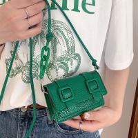 Mini bolso de mensajero pequeño con hebilla de cinturón Retro para mujer, bolso de hombro cuadrado con cadena ligera de cuero PU - details 1