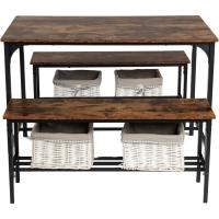 Mesa de Comedor de Estilo Industrial Marco de Acero y Madera 2 L100 cm Ideal para 4 Personas - details 8