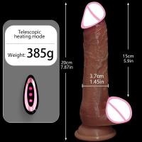 Vibrador realista con pene calefactor para consoladores para mujeres, juguetes, vibradores con Control remoto, consolador telescópico, sexo Anal - details 12