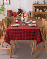 Mantel de Mesa de Cuadros a Cuadros con Borla Cubierta de Mesa sin Arrugas Lavable para Navidad, Fiestas y Año Nuevo - details 10