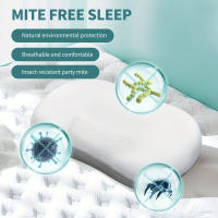 Almohada de espuma viscoelástica con contorno ortopédico, 1 pieza, Soporte cervical para alivio del dolor, Funda refrigerante - details 5