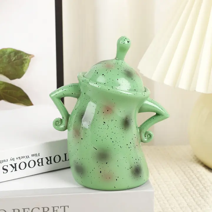 Taza divertida con actitud akimbo pot arte creativo resina decoración del hogar - 1