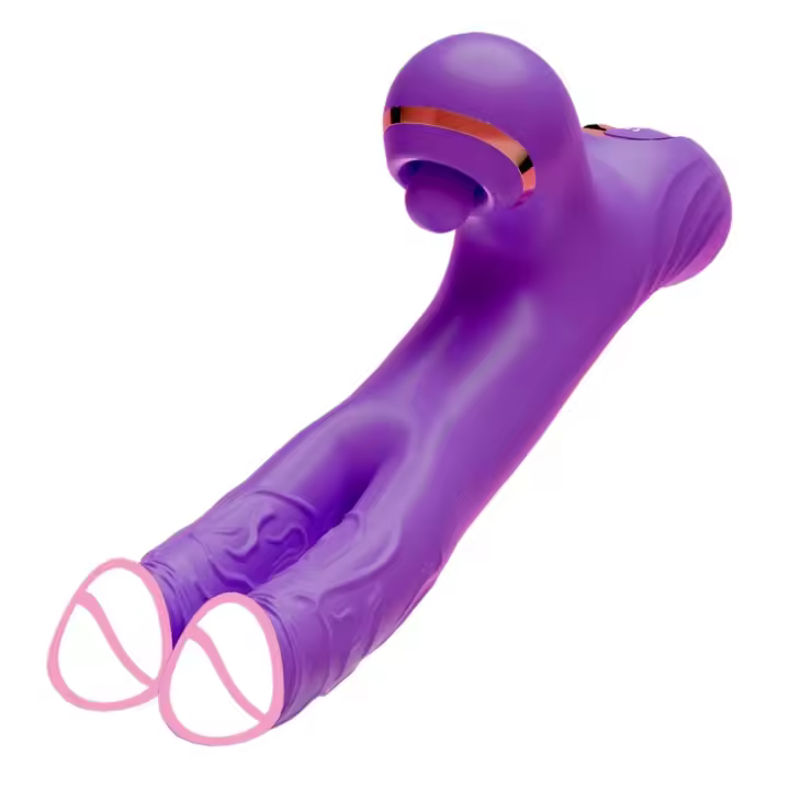Potente vibrador de punto G de doble cabeza, estimulador de clítoris femenino, consolador de empuje, masajeador vaginal, suministros masturbadores - 1