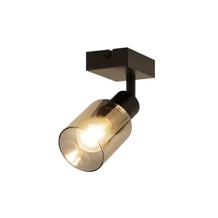 Lámpara de techo CBJKTX Spot 1 Llama Negra Industrial E14 para sala de estar - 1