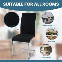 Silla Cantilever Juego de 4 Sillas Gris, SGS probado - details 11