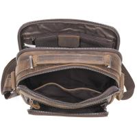 MVA Bolso bandolera vintage de piel auténtica para hombre, bolso bandolera multifuncional con forro de poliéster, bolso pequeño para tableta - Guangzhou Crafted - details 2
