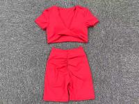 Traje de entrenamiento de yoga para mujer, conjunto de gimnasio, sujetador deportivo, pantalones, ropa deportiva - details 15