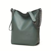 Bolso tote de moda para mujer, bolso bandolera informal con remaches de gran capacidad estilo Punk Y2K, adecuado para uso diario - details 2