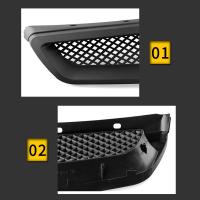 Rejilla de carreras de parachoques de malla para capó de motor delantero negro mate para Honda Civic EK CX DX EX HX LX tipo R 1999-2000 - details 0