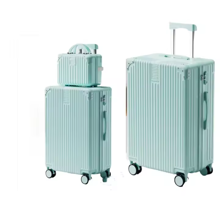 Juego de 3 Maletas de Viaje Set Trolley Abs Semirigidas con Cerradura Combinación 4 Ruedas Dobles 14 20 28 - 1