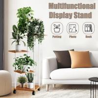 Estantería de Madera para Plantas de 5 Niveles con Ruedas Opcionales Soporte para Plantas, Banco de Flores, Escaleras para Plantas Para Interior, Jardín, Balcón, Decoración - details 3