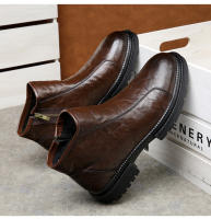 Botas de herramientas de cuero británico de lana con cremallera lateral Botas Chelsea - details 21