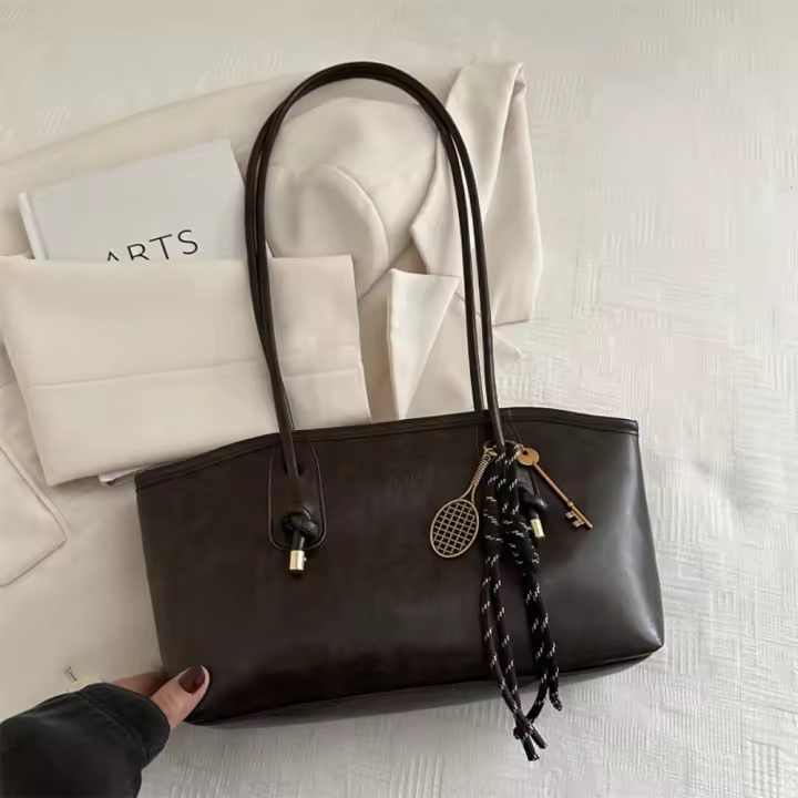 Nuevo Bolso de mano de cuero PU Y2k, bolsos de hombro informales, bolsos de mano - 1
