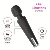 Palo de vibrador de carga magnética de vibración de frecuencia de placer intenso 20 para mujeres Masaje corporal con juguete sexual de 3 velocidades - details 6