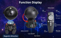 Proyector de estrellas para dormitorio, luz de galaxia con múltiples modos de nebulosa, proyector de astronauta espacial con Control remoto - details 3