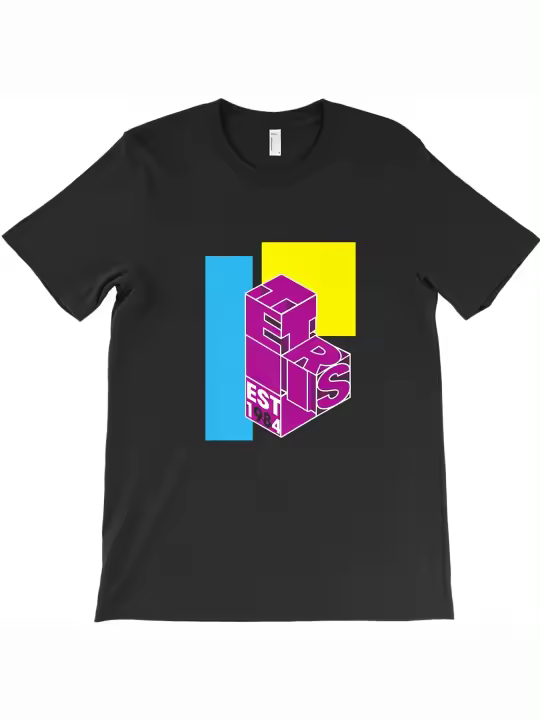 Tetris apilando la camiseta divertida regalo de papá manga corta de cuello redondo suave y cómoda - 1