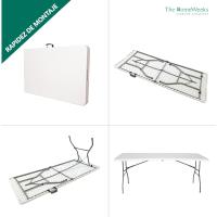 Mesa Plegable Sólida 180cm, portátil, Normativa Uso público Interior/Exterior (EN 581-1/3) Tablero Resina HDPE 3,5cm, Capacidad 6/8 Personas y Carga 150 kg. multiuso - details 7
