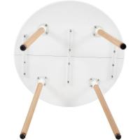 Juego de Mesa de Comedor y Sillas, 1 Mesa Redonda de 80 cm + 4 Sillas Blancas, de Diseño Nórdico - details 66