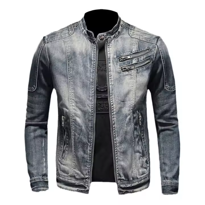 Chaquetas de mezclilla para hombre, ropa de calle retro, abrigos cortavientos vaqueros, ropa de otoño e invierno - 1