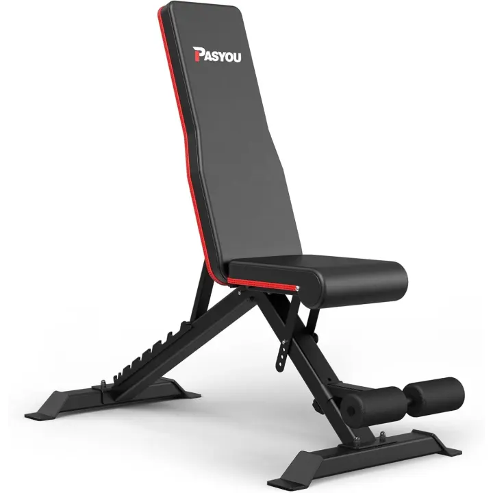 Banco de pesas plegable ajustable 9 x 4 x 3 cm Soporte de abdominal y espalda Máxima carga de 318kg - 1