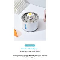 Fuente de agua para gatos de acero inoxidable, fuente automática de 81oz (2,4l) con luz LED e interruptor, para gatos y perros - details 7