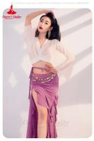 Baile de tres mujeres, blusas y faldas de gasa de manga larga, trajes de danza del vientre oriental para niñas - details 4