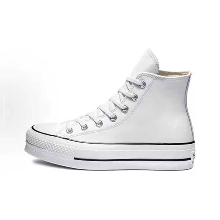 Buroalma Zapatillas Plataforma Chuck Taylor All Star Plataforma bota Blanca. |     Clásicas y elegantes |     Estilo Urbano Retro - 1