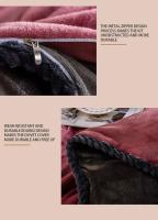 Funda de edredón gruesa de terciopelo de cristal, funda de edredón de felpa, funda de cama, individual, doble, Queen, King Size, sólido, cálido, invierno - details 3