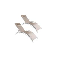 Silla de Jardín Exterior de Aluminio Tumbona Plegable con Reposacabezas, Parasol y Bolsillo Lateral - details 9