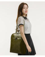 Mochila De cuero con cera de aceite para mujer, bolso Retro urbano Simple, a la moda, novedad de 2024 - details 7