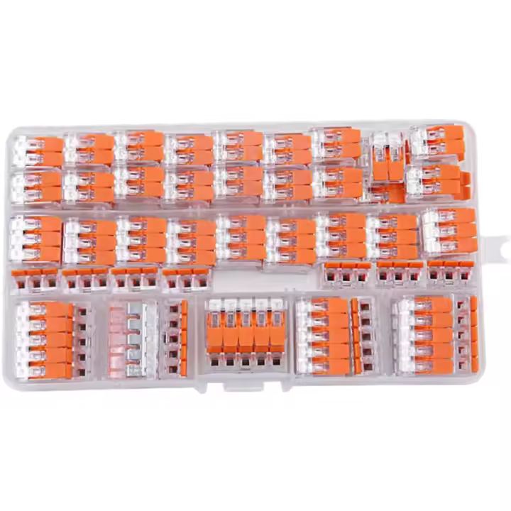Miniconector de Terminal de Cable reutilizable para el hogar, abrazadera de bloque de alambre, para Conectores eléctricos, 75 piezas, 221 - 1