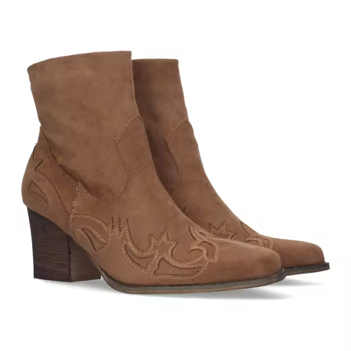 Botines camperos para mujer de tacón medio BOTINES - 1