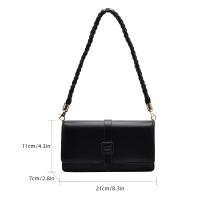 Bolso de Mano para Mujer con Cierre Magnético y Correa Cruzada Desmontable - Negro/Beige/Azul Marino/Borgoña/Café/Gris - Herrajes Dorados, Bolso Rectangular Estructurado para Eventos Diarios y Formales, Duradero y Fácil de Limpiar, Bolso Versátil para Tod - details 4