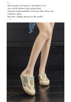 Bolsa de cuero cabeza zapatillas nuevo fondo plano transpirable deportes medio arrastre de las mujeres casual versátil retro sandalias - details 16