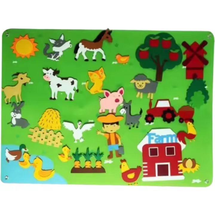 Tablero Ocupado de Fieltro Montessori, Juguete de educación temprana, Habilidad Fina, Material didáctico, Juguete sensorial par - 1