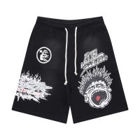Pantalones cortos deportivos de secado rápido con logo de la tendencia de moda superior de 2025, pantalones casuales de playa de cinco piezas para parejas de verano - details 0
