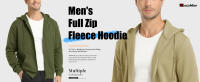 MAGCOMSEN Sudadera con capucha de forro completo para hombre, deportiva y casual, elegante abrigo cálido y suave para correr con grandes bolsillos - details 0