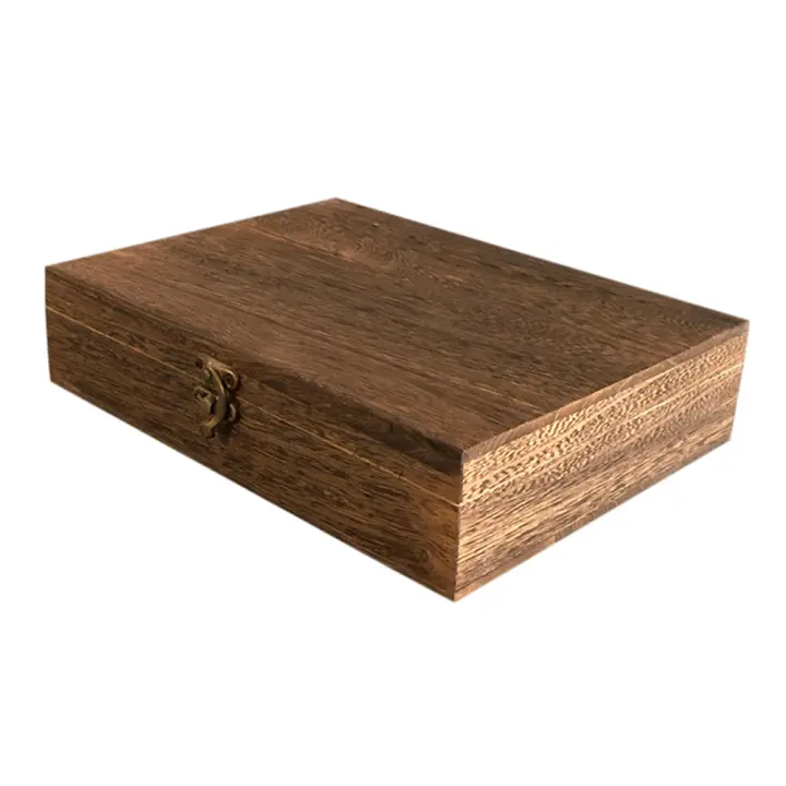 Cofre del Tesoro, joyero, estuche de joyería, organizador de almacenamiento, caja de almacenamiento exquisita de madera con cerradura, a prueba de polvo - 1