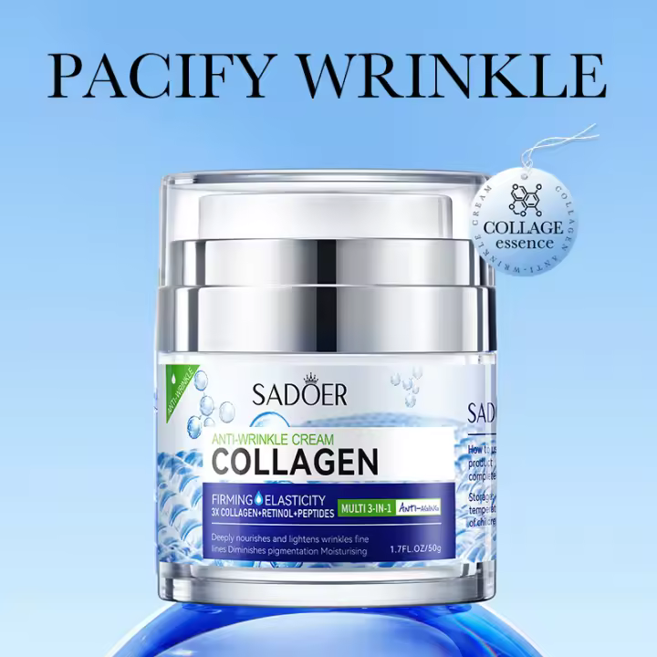 SADOER vitamina C crema Facial de colágeno reafirmante hidratante brillo crema Facial hidratante cremas de día belleza cuidado de la piel Facial - 1