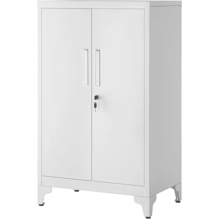 Armario Multifuncional, 2 Puertas, con Cerradura, Almacenamiento de Acero, para Sala de Estar, - 1