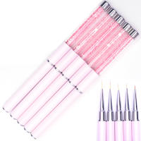 Pincel De Arte Para Uñas Con Líneas Rayas Flores Pincel De Dibujo Acrílico UV Extensión De Gel Diseño 3D Herramientas De Manicura - details 1