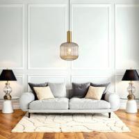 Lámpara colgante de vidrio,Lámpara colgante de vidrio Verde y enchufe dorado Lámpara de techo Candelabro - details 17