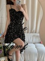 Vestido camisola floral francés Pure desire, temperamento femenino de verano, cintura dulce, Falda corta delgada de línea A, versátil - details 9