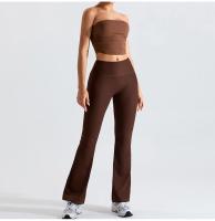 Pantalones de Yoga con Campana de Bollo Set Cintura Elástica Deportes Ajustados Pantalones de Gimnasio de Cintura Alta Estilo Slim Material de Nailon Temporada de Otoño/Invierno - details 12