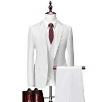 2024 Traje atractivo para hombres de primavera y otoño Conjunto de negocios de boda informal de tres piezas para novio - details 2