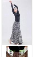 Falda flamenco leopardo para mujer, faldas salón, vestido baile tango, vals estándar de cebra, nuevo color - details 3