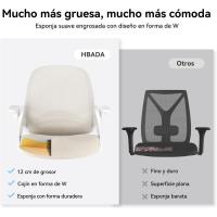 Sillas plegables, silla de oficina, sillón ergonómico de malla transpirable, giratorio de 360° ° , Altura Ajustable, Gris - details 2